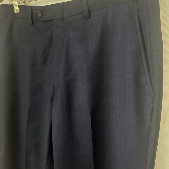 Hart Schaffner Marx Suit Mens 39 Wool Blend Window Pane Blazer Pants Union USA - Picture 8 of 16